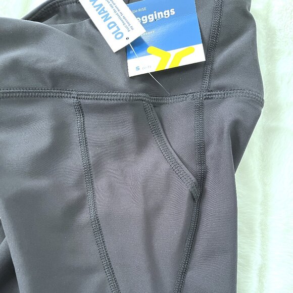 NWT Kids Old Navy PowerSoft Leggings (Black) S / 6-7Y - Picture 4 of 7